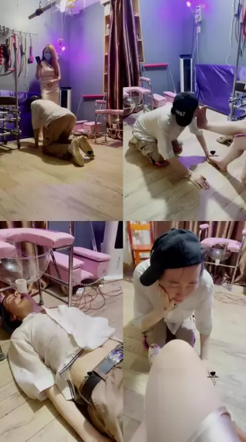 【魔鬼天使】踩狗爪/跪舔原味肉丝/耳光虐乳/sp/圣水【双视角版】