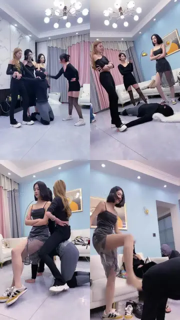 【麋鹿银儿】4S群虐-暴力踢踹圈踢/跳踩耳光/坐垫