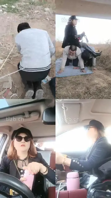 【乐爷】野外桥下和双奴玩游戏