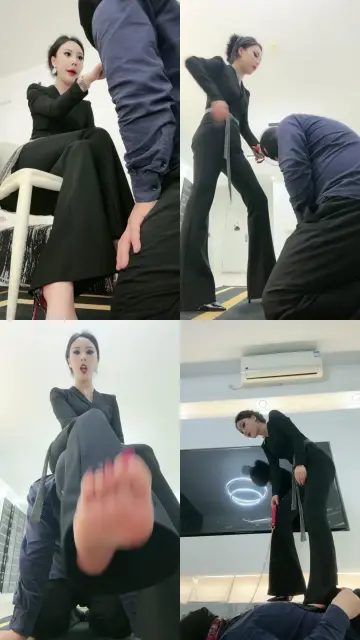 【上海萱萱S女帝】打手踢头踩手高跟踩踏