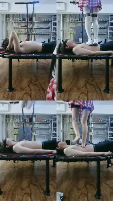 【傲柔】弹力床飞跳踩踏/狠跺肚子胸口