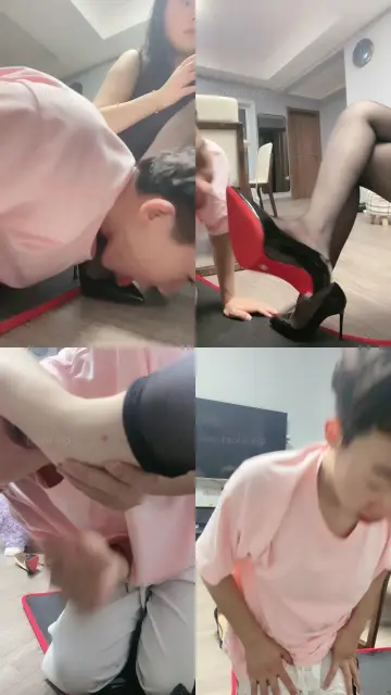 【欣欣】近距离狂舔高跟黑丝美腿