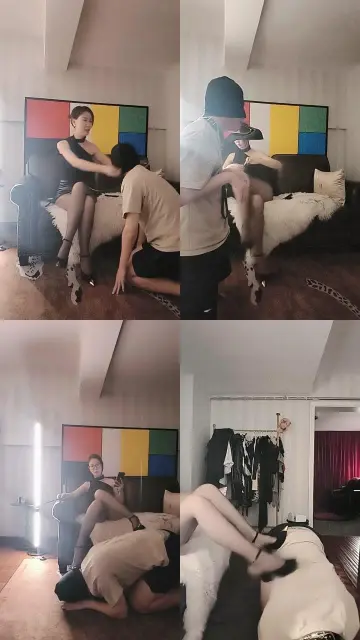 【黛娜】嘴叼高跟提档/骑狗背/耳光/跪舔脏鞋/赏赐口水圣水