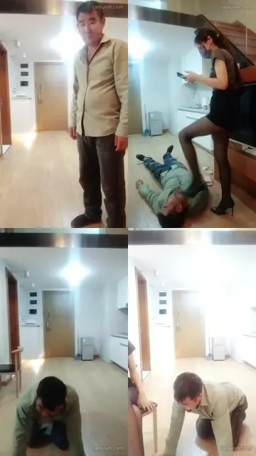 【泡芙】鞋+手脚并用狂抽耳光/高跟黑丝踩虐/【双视角版】