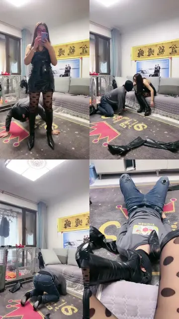 【伊兮夫妻】三双靴子暴力提档/吃烟灰磕头求饶
