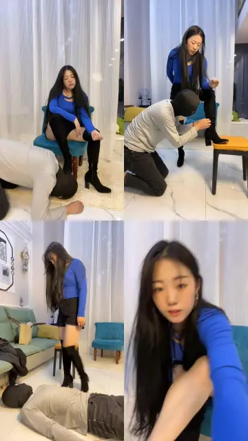 【阿昆】微胖S-长靴踩/骑马爬行/提档/吮吸裸足