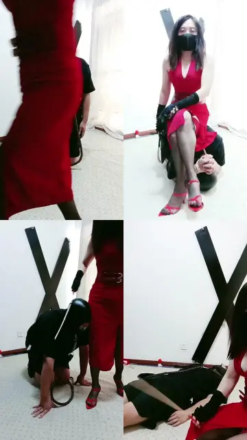 【冰炫】捆绑长靴黑丝刑具重度虐打【上】