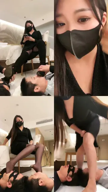 【若依】双奴-舔脏鞋底/黑丝脚插嘴