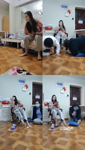 【樱樱】踩踏喂食/情侣奴舔脚