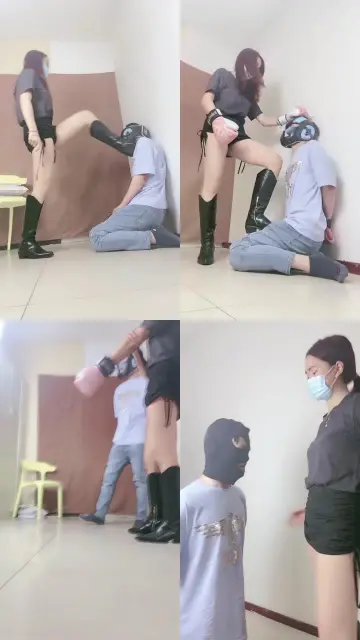 【小劳拉】长靴御姐反绑奶狗重度踢打暴揍
