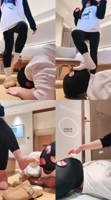 【妮蔻】强制闻鞋闻白袜/碾压狗爪/袜子内裤塞嘴