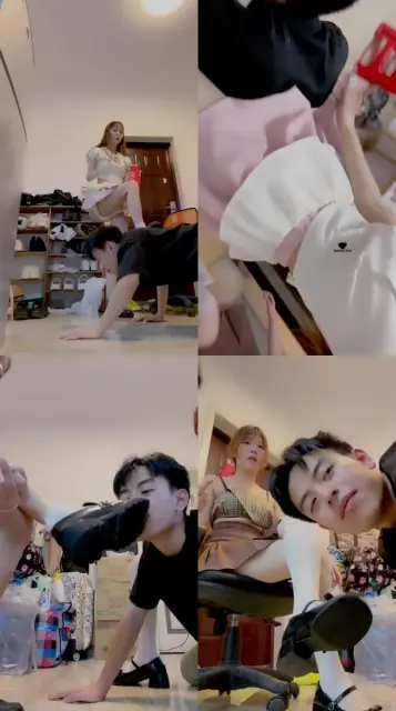 【沐沐】双S-白袜皮鞋踩/踢裆/清理脏鞋底/窒息