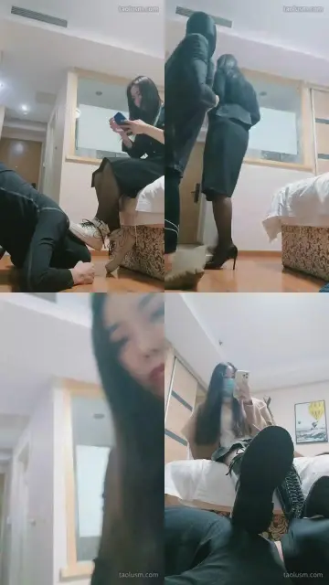 【麒麟女皇】双S-黑丝+棉袜长靴踩脚垫