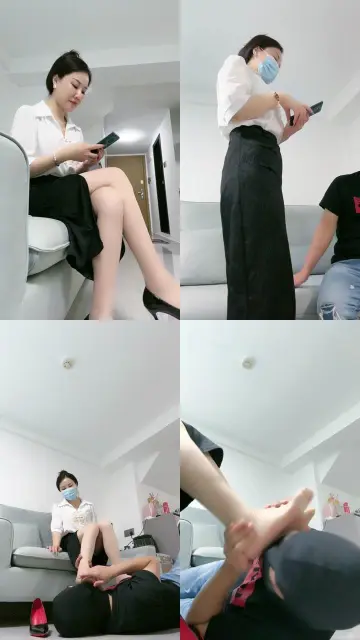 【丽娜】用高跟肉丝脚引导圈外男