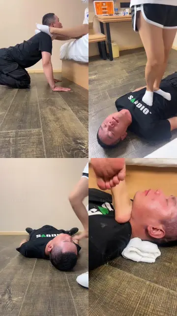 【萌宝儿】原味白船袜闻舔/全体重踩踏