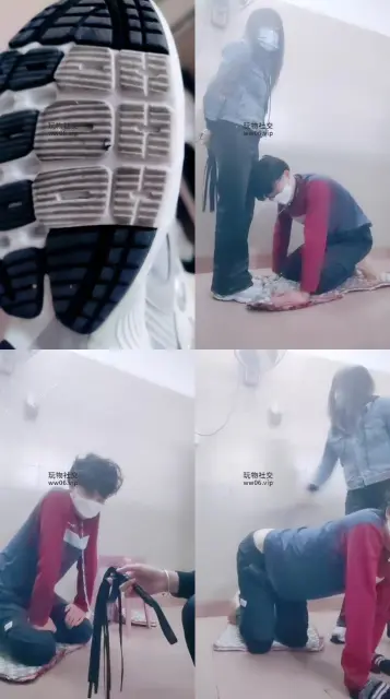 【奇了怪了】脏运动鞋白袜踩虐/鞭打胯下辱