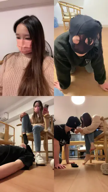 【除夕S】夜跑后强迫家奴舔脏鞋/黑棉袜堵嘴/臭脚踩