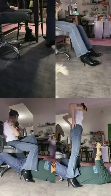 【冰诺】高跟短靴/裸足全体重踩狗