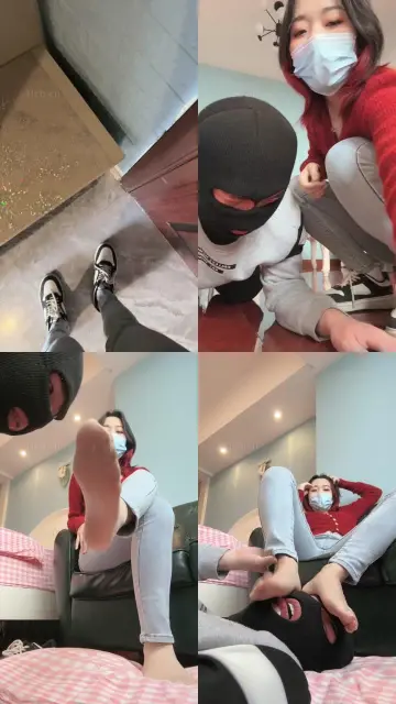 【朱砂痣】情人节-和我的脚底接吻-超臭白袜脚捂脸