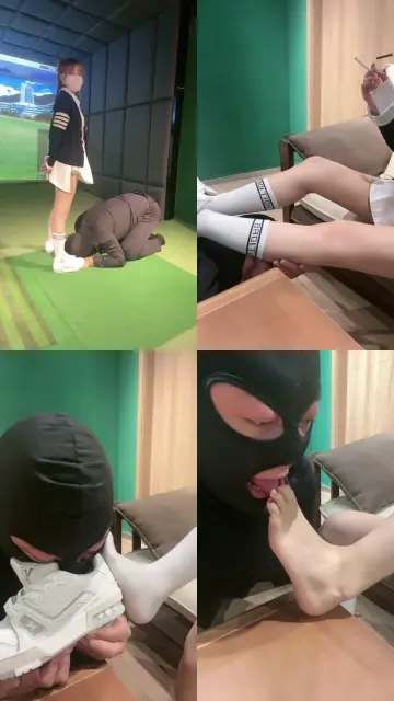 【斯羽】健身女神小白鞋白袜强制闻舔