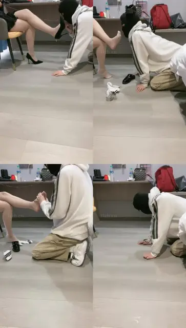 【赵奈奈】头顶鞋子/喝泡袜子水/脚深喉/骑狗背