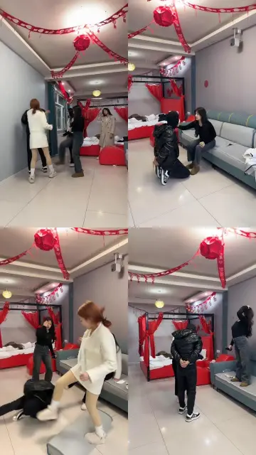 【精神小妹】校园暴力-素人4S学生-暴力踢踹【上】