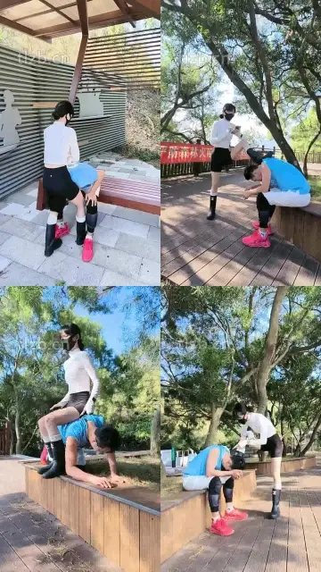 【暴力美学】户外公园花式虐骑/马背上享受午后阳光