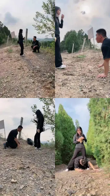 【悦主大大】户外贝壳头踩踏喂食