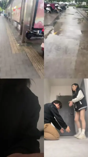 【素人挖掘机】雨天户外开发-小白鞋白袜虐