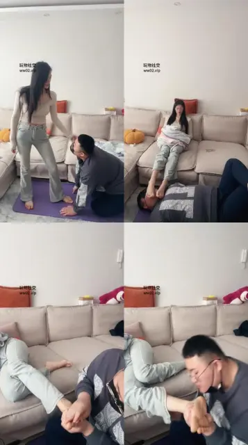 【埋汰】牛仔裤坐脸窒息/裸足蹂躏踩