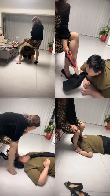 【冰色】恶毒继母-高跟肉丝脚踩狗儿子/口水鞋底