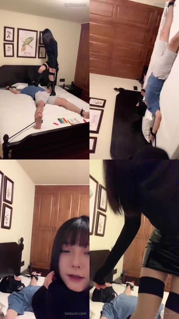 【宝爷】四肢固定全体重踩踏/火机烧腿毛