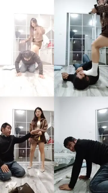 【子熙大人】长靴高跟踩/耳光抽/踢踹/闻白袜【双视角版】