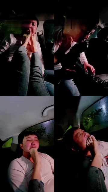 【莫妮卡】车内让司机舔脚伺候