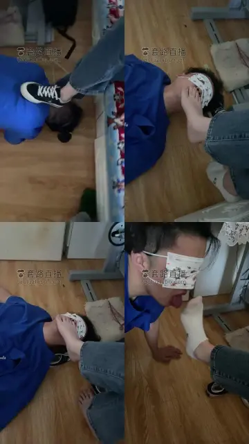 【高颜情侣s】白棉袜踩踏脚奴