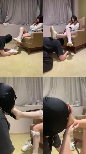 【关关】御姐椰子鞋白丝羞辱奶狗