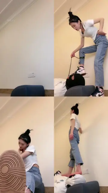 【文文sama】AJ全体重踩脸/内裤套头