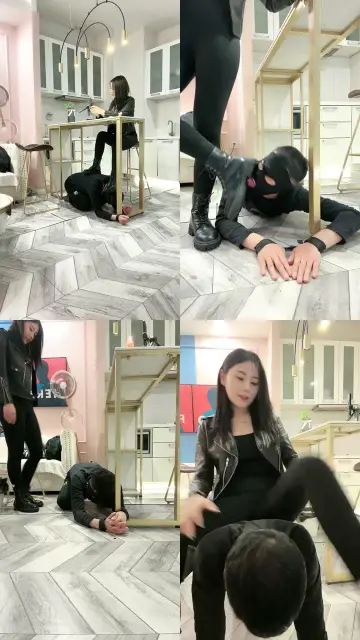 【乔伊S】马丁靴虐狗全体重踩踏深吸白袜鞋底喂食