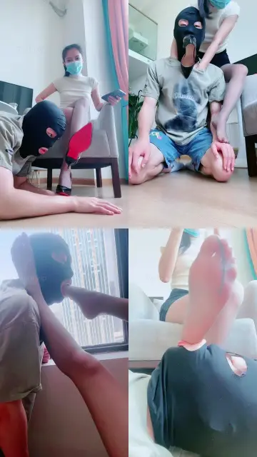 【甜一】臀诱-窗台舔高跟/黑丝脚插嘴/坐垫虐乳