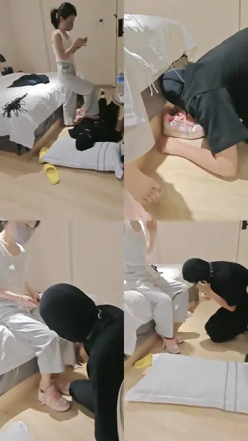 【安安sama】跪舔裸足/全体重踩踏/闻臭鞋/喂口水