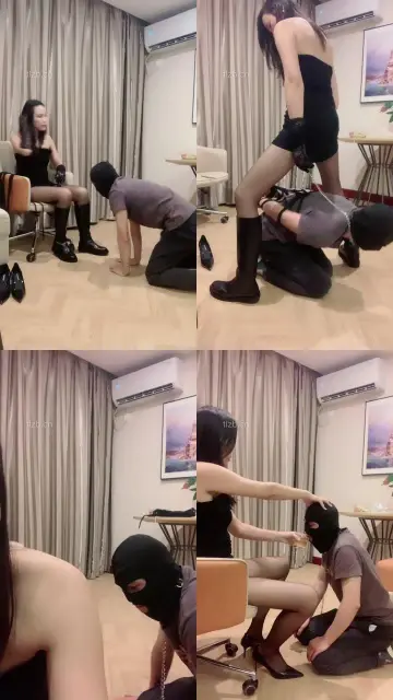 【蜜蜜骑士】捆绑折磨-长靴踩踏/耳光抽/狗链遛狗/鞭打