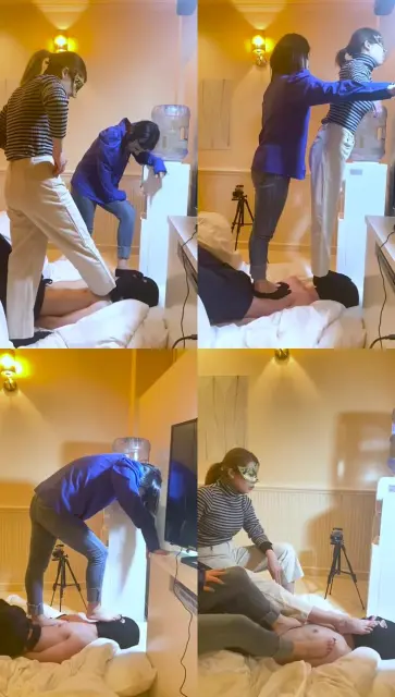 【日本女优】無顔 OL2人组踩脸窒息 绞杀锤胸口