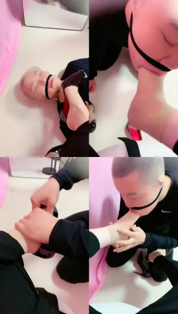 【曼妮老师】高跟塞嘴/短丝脚深喉/鞋跟插嘴