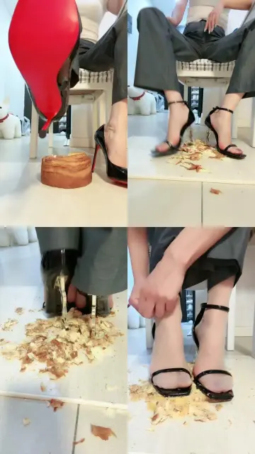 【苒溪】近距离-白领S-高跟碾压踩食物