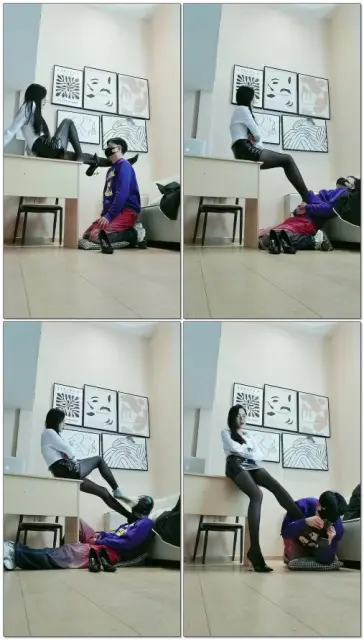 【皮皮SS】上司与员工，窒息头套故意控制