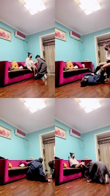 【骑士语阳】长靴+高跟全体重踩贱狗