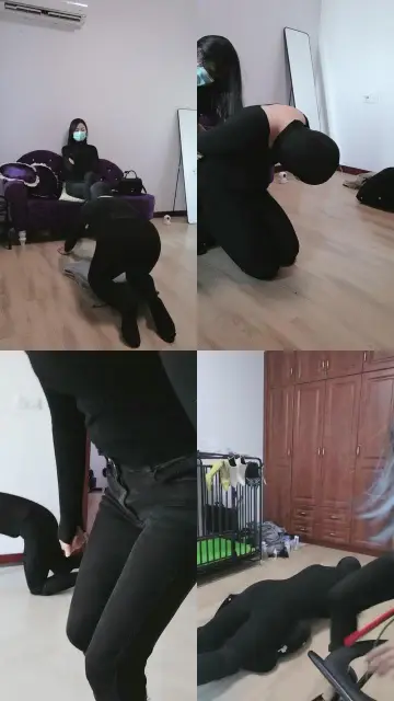 【凌儿女神】鞭打/转胯/碾压踩狗头/手铐反绑/抽耳光/关狗笼