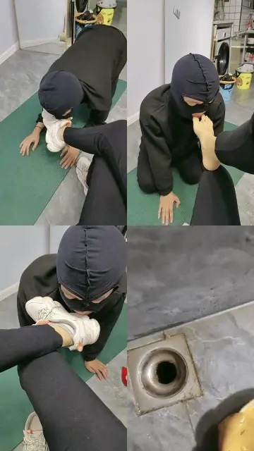 【小小小魔女】舔脏小白鞋-闻臭棉袜-高跟踩踏喂食