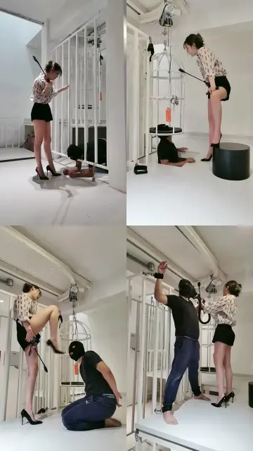 【宇婉莹】圈养羞辱/除臭/坐头/四肢固定/闻腋下