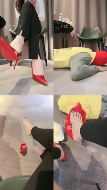 【安安】舔臭脚/红高跟踩踏喂食